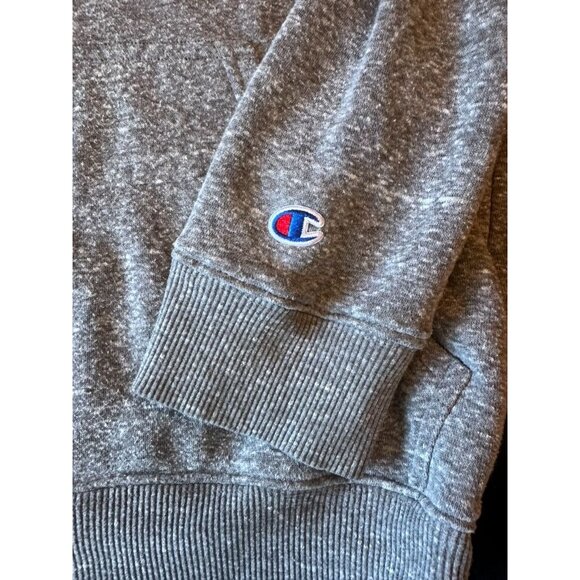 Champion IU Hoodie Medium Gray Cotton Blend Kangaroo Pocket - Picture 4 of 5